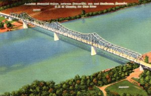 Indiana Evansville Audubon Memorial Bridge Curteich