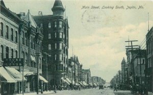 Joplin Missouri Main Street Looking North Lawrence1909 Postcard 21-6090