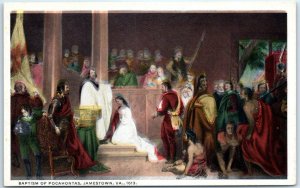 Postcard - Baptism of Pocahontas By John C. Chapman - Jamestown, Virginia