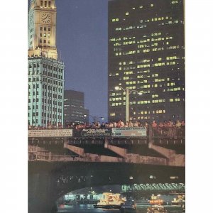 Venetian Night Chicago Entertainment Chicago River IL Postcard