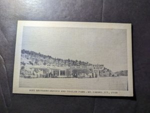 Mint USA Postcard Rife Brothers Service and Trailer Park Mt Carmel Jct UT