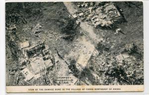 Aerial View Tornado Disaster Cedar Village Anoka Minnesota 1939 #1 postcard