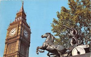 BR14970 Big Ben and Boadicea Statue London   uk