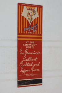 The Cirque at the Fairmont Hotel San Francisco CA 20 Strike Matchbook Cover