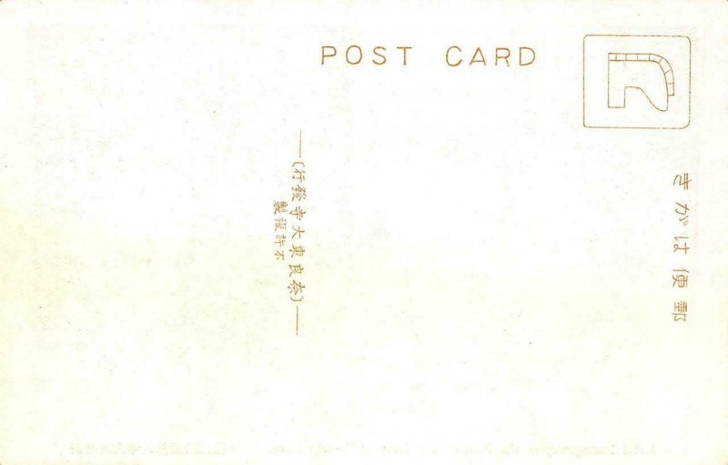 Passageway Column Todaiji Nara, Japan Buddhist Temple c1910s Vintage Postcard