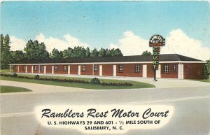 NC, Salisbury, North Carolina, Ramblers Rest Motor Court Motel, RP Co No 14727F