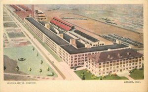 Detroit Michigan Lincoln Motor Company Birdseye 1924 Postcard 21-12263