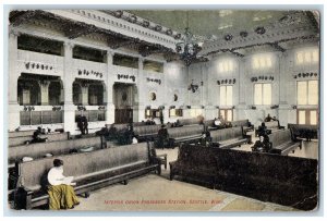 c1950's Interior Union Passenger Station Seaters Seattle Washington WA Postcard