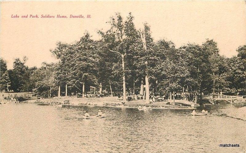 C-1905 Lake Park Soldiers Home Tom Jones Danville Illinois postcard 12627