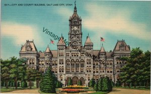 City and County Building Salt Lake City UT Postcard PC336