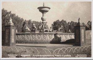 Argentina Rosario Parque Independencia Fuente Espanola Vintage RPPC C138