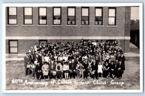 Colman SD Postcard RPPC Photo 60th Anniversary Of Colman Luthera Church c1930's