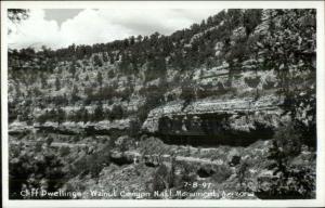 Cliff Dwellings Walnut Canyon National Monument AZ Real Photo Postcard #1