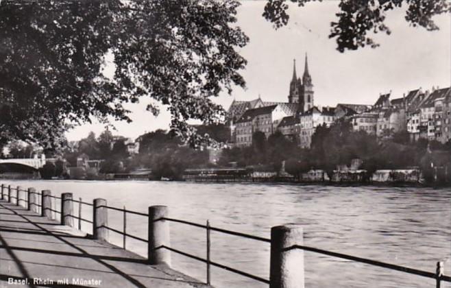 Switzerland Basel Rhein mit Muenster Photo