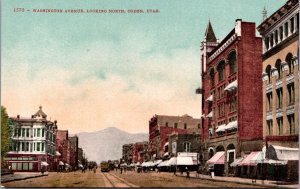 Postcard Washington Avenue, Looking North in Ogden, Utah