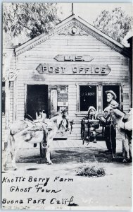 c1950s Buena Park CA Knotts Berry Farm Ghost Town Post Office Postcard Photo A61