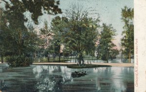 Concord NH, New Hampshire - Pond Scene in White's Park - pm 1909 - DB