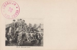 WW1 American Red Cross Soldiers In Camp France WW1 Postcard