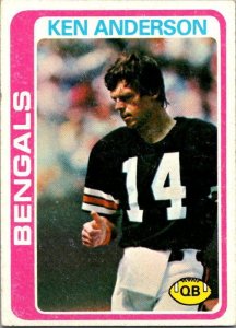 1978 Topps Football Card Ken Anderson Cincinnati Bengals sk7050