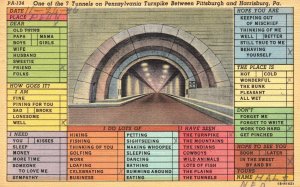 Vintage Postcard 1946 Tunnel Pennsylvania Turnpike Pittsburg & Harrisburg Penna.