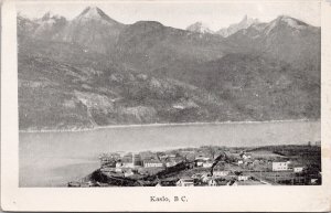 Kaslo BC British Columbia Birdseye Town View c1908 Postcard H31