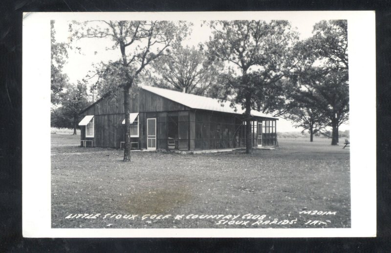 RPPC SIOUX RAPIDS IOWA LITTLE SIOUX GOLF COURSE CLUBHOUSE REAL PHOTO POSTCARD