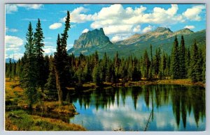 Mount Eisenhower, Banff National Park, Alberta, Vintage Chrome Postcard