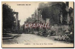 Old Postcard Verdun A Corner of the Place d & # 39Armes Army