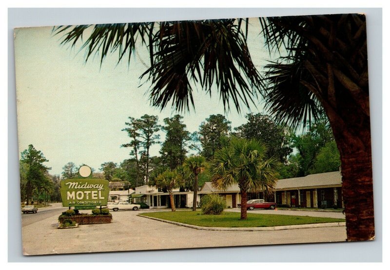 Vintage 1968 Advertising Postcard Midway Motel Highway 17 Midway Georgia