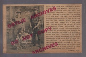 1923 CROSS-COUNTRY TRAVELER Hoff Family WALKER Hiking US & Europe WALKERS