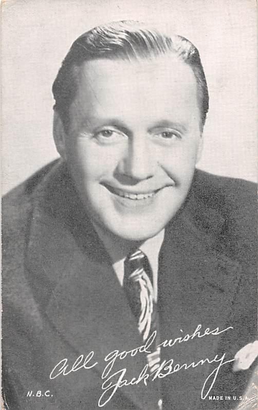 Jack Benny Non Postcard Backing Unused 