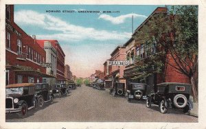 Postcard Howard St Greenwood MS 1952