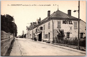 Chaumont-Sur-Loire La Rue Principale France Street View Hotel Building Postcard