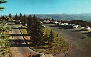 Clingman's Overlook Elevation Fleet Great Smoky Mountain TN Vintage Postcard