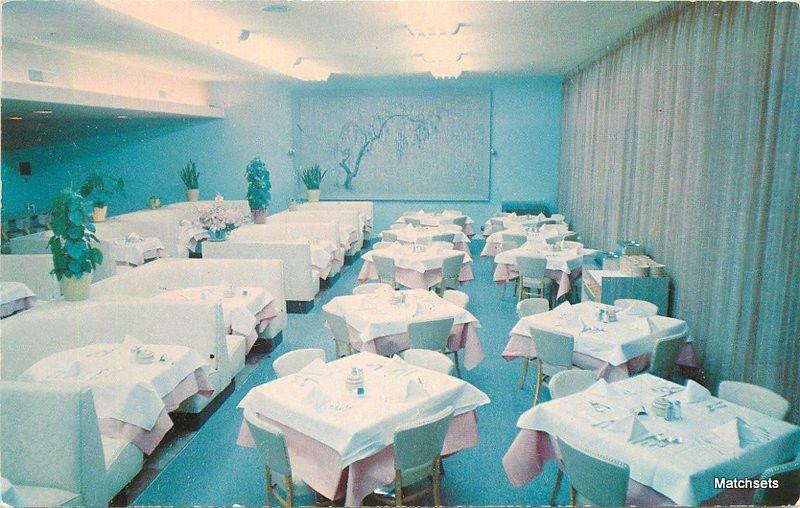 1950s Airport Restaurant Lounge McCarran Field LAS VEGAS NV postcard 9987