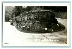 c1930's U Curve Laurel Mt. Macomber West Virginia WV RPPC Photo Postcard 