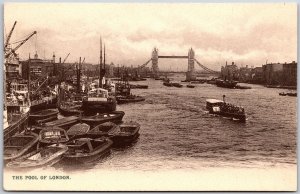 The Pool of London Fresh Wharf Old Swan River At London Bridge England Postcard