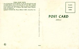 TX - Route 66, Amarillo. Town House Motel    (chipped)