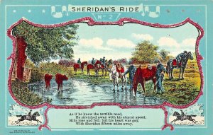 CIVIL WAR GENERAL SHERIDAN'S RIDE~SHENANDOAH VALLEY VIRGINIA-#2 SERIES POSTCARD