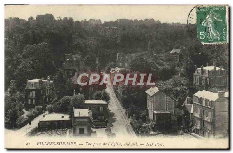 Old Postcard Villers sur Mer View Jack L & # 39Eglise