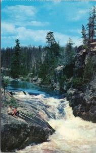 Aquasabon Falls North Shore Lake Superior Terrace Bay Ontario ON Postcard D60