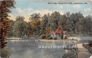 Boat Lake, Druid Hill Park - Baltimore, Maryland MD Postcard