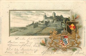 Postcard 1900 Bavaria Germany Wurzburg Bayern 233-10378