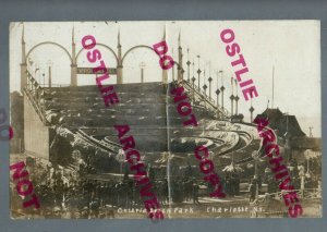 Charlotte NEW YORK RPPC 1915 ONTARIO BEACH Amusement Park VIRGINIA REEL RIDE!