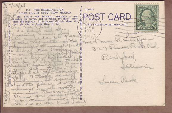 NM Silver City Kneeling Nun posted 1938