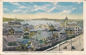 AMUSEMENT PARK W Nantasket Beach MA, 1920 Postmark, Paragon Park, Houses