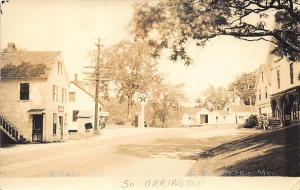 South Orrington ME Post Office Store Fronts Texaco Gas Station RPPC Postcard