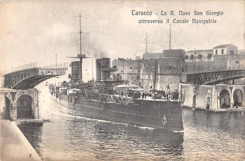 BR73813 taranto la r nave san giorgio ship bateaux  italy