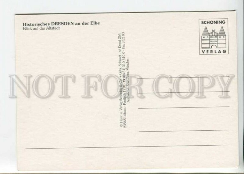441993 Germany Dresden advertising Old postcard