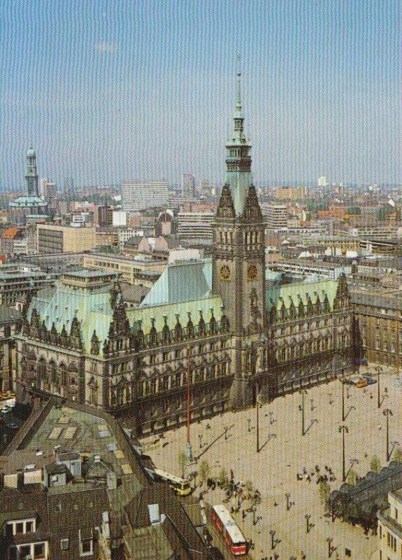 Germany Postcard - Hamburg - Rathaus - Ref TZ10831